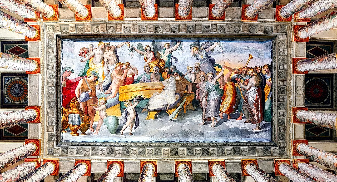 Sala affrescata del Banchetto degli Dei a Villa d'Este