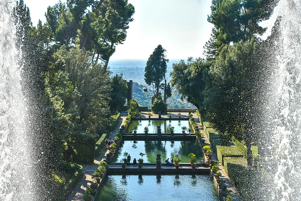 Le Peschiere viste dall'alto tra gli spruzzi delle fontane, Villa d'Este